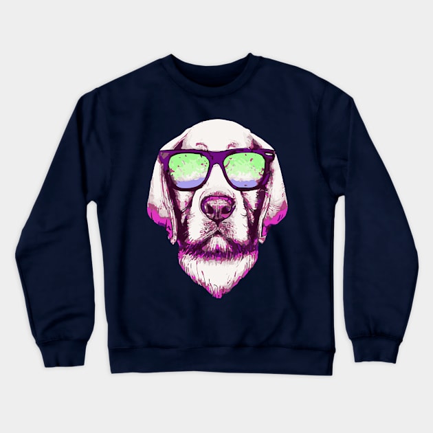 Hipster Labrador Retro Dog Lover Retriever Crewneck Sweatshirt by BetterManufaktur